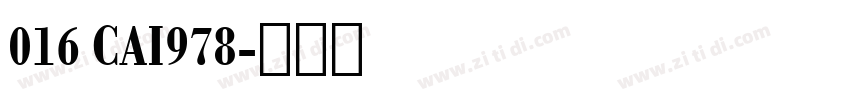 016 CAI978字体转换